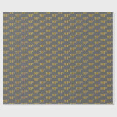 Papier Cadeau Gray, Faux Gold 90e (Ninetieth) (Plat)