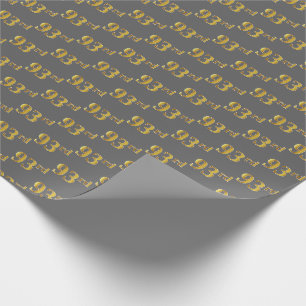 Papier Cadeau Gray, Faux Gold 93e (Quatre-vingt-treize)