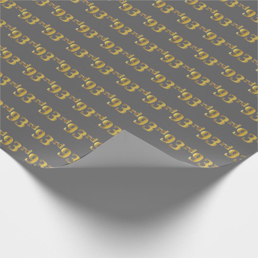 Papier Cadeau Gray, Faux Gold 93e (Quatre-vingt-treize) (Coin)