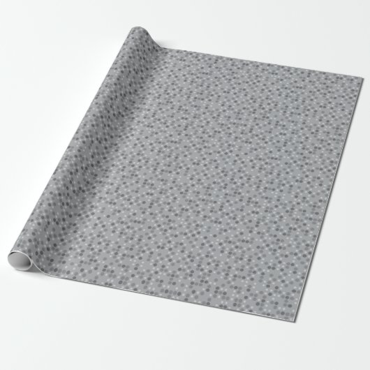 Papier Cadeau Gray Polka Dots (Déroulé)
