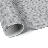 Papier Cadeau Gray Polka Dots (Coin rond)