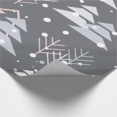 Papier Cadeau Gray rose et blanc (Coin)