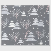 Papier Cadeau Gray rose et blanc (Plat)