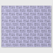 Papier Cadeau Gray Wavy Text (Plat)