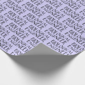 Papier Cadeau Gray Wavy Text (Coin)