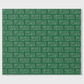 Papier Cadeau Gray Wavy Text (Plat)