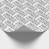 Papier Cadeau Gray Wavy Text (Coin)