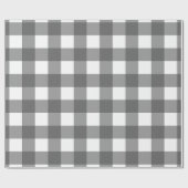 Papier Cadeau Gray & White Square Pattern Wrapping Paper (Plat)