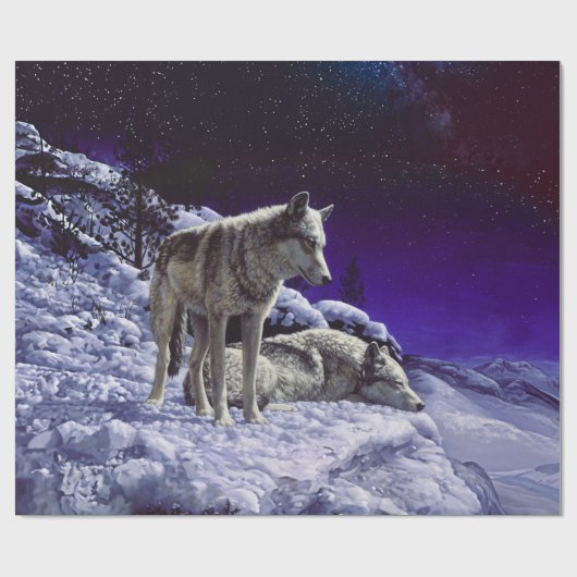 Papier Cadeau Gray Wolves (Plat)