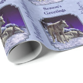 Papier Cadeau Gray Wolves (Coin rond)