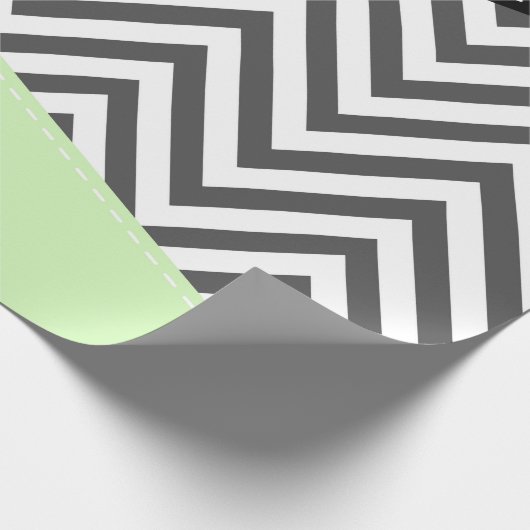 Papier Cadeau Gray Zigzag, Gray Chevron, Zigzag Pattern, Mint (Coin)