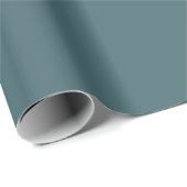 Papier Cadeau Grayish Muted Cyan Teal Pop Of Color (Coin rond)