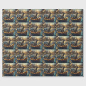 Papier Cadeau Great Dane Christmas Festive Voyage (Plat)