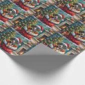 Papier Cadeau Great Dane Christmas Santa Bag Adventure (Coin)