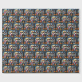 Papier Cadeau Great Dane Dogs Citrouille Halloween Funny (Plat)