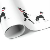 Papier Cadeau Great dane et fille (Coin rond)