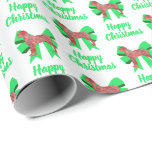 Papier Cadeau Great Dane Red Christmas Chien & Green Bow Blanc<br><div class="desc">Grande silhouette de chien Danois avec papier de Noël rouge abstrait motif et arc vert sur un arrière - plan blanc. Remplacez le Joyeux Noël par tout ce que vous voulez. Papier XMas pour chien parfait pour les cadeaux d'animaux de compagnie.</div>