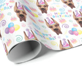 Papier Cadeau Great Dane Wrapping Paper (Coin rond)