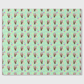 Papier Cadeau Great Dane Wrapping Paper in Green (Plat)