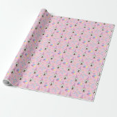 Papier Cadeau Great Pyrenees Wrapping Paper Pink (Déroulé)