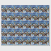 Papier Cadeau Greater Swiss Mountain Dog Christmas Delivery Cart (Plat)