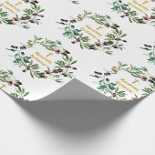 Papier Cadeau Grec Orthodoxe Χ ρ ι τ ό έ ν ! Branches d'olivi (Coin)