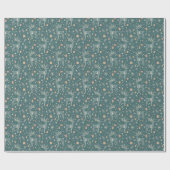 Papier Cadeau Green background with deer, gift packaging (Plat)