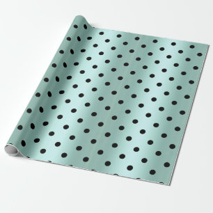 Papier Cadeau Green Black Spot ÉLÉGANT ANNIVERSAIRE MARIAGE WRAP