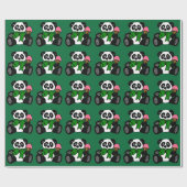 Papier Cadeau Green Bowtie Panda (Plat)