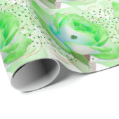 Papier Cadeau Green Celtic Rose Wrapping Paper (Coin rond)