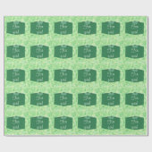 Papier Cadeau Green Christmas Present Bow Pour Vous Envelopper P (Plat)