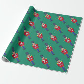 Papier Cadeau Green Christmas Toy Soldiers Wrapping Paper (Déroulé)