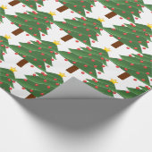 Papier Cadeau Green Christmas Tree Pattern Thunder_Cove white (Coin)