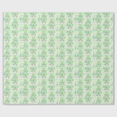 Papier Cadeau Green Clovers Shamrock Arrière - plan St. Patrick' (Plat)