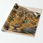 Papier Cadeau Green Eye Leopard nom Fred (Déroulé)