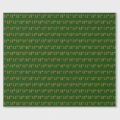 Papier Cadeau Green, Faux Gold 11e (onzième) événement (Plat)