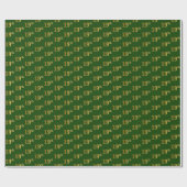 Papier Cadeau Green, Faux Gold 19e (dix-neuvième) (Plat)