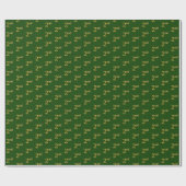 Papier Cadeau Green, Faux Gold 2e (deuxième) Écran d'emballage (Plat)