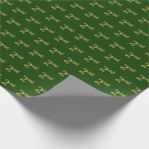 Papier Cadeau Green, Faux Gold 2e (deuxième) événement