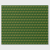 Papier Cadeau Green, Faux Gold 30e (trentième) événement (Plat)