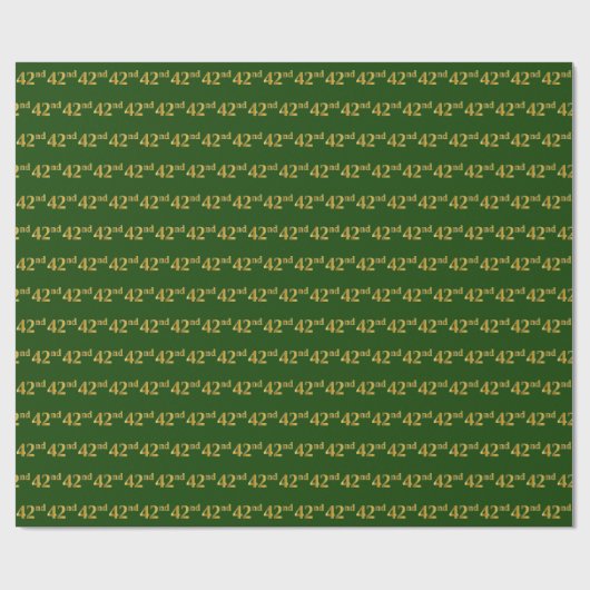 Papier Cadeau Green, Faux Gold 42e (Quarante-Seconde) (Plat)