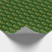 Papier Cadeau Green, Faux Gold 65e (Soixante-cinquième) (Coin)