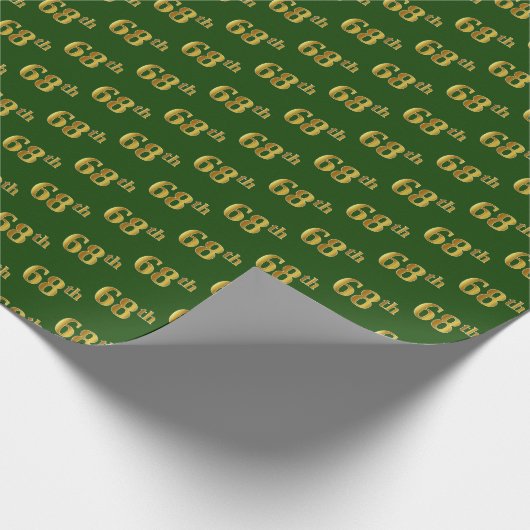 Papier Cadeau Green, Faux Gold 68e (Soixante-huitième) (Coin)