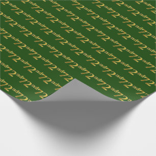 Papier Cadeau Green, Faux Gold 72e (Soixante-douzième)