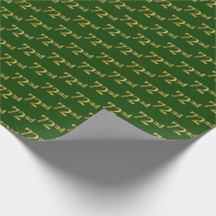 Papier Cadeau Green, Faux Gold 72e (Soixante-douzième)