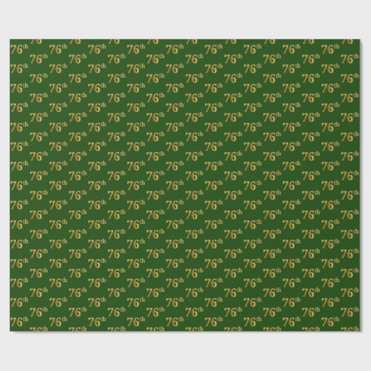 Papier Cadeau Green, Faux Gold 76e (Soixante-seizième) (Plat)