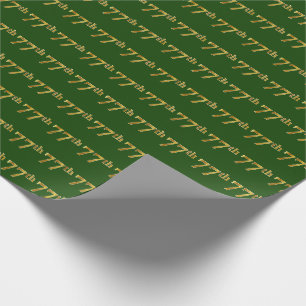 Papier Cadeau Green, Faux Gold 77e (Soixante-dix-septième)