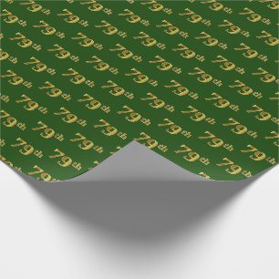 Papier Cadeau Green, Faux Gold 79e (Soixante-dix-neuvième)