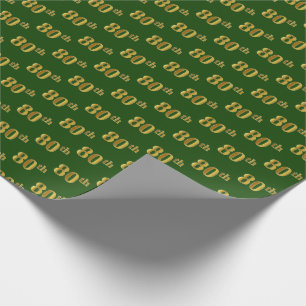 Papier Cadeau Green, Faux Gold 80e (huitième) événement