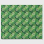 Papier Cadeau Green floral (Plat)
